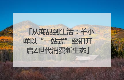 从商品到生活：羊小咩以“一站式”密钥开启Z世代消费新生态